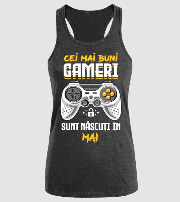 cei mai buni gameri sunt născuți în mai model negru pe tricou