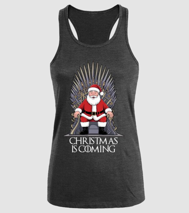 Christmas is Coming Negru model negru pe tricou