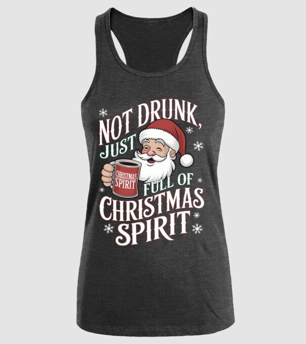 Christmas Spirit Santa model negru pe tricou