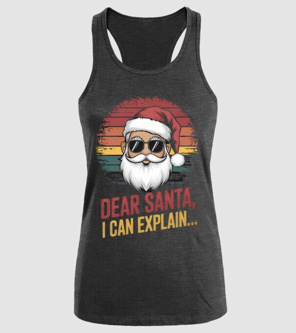 Dear Santa, I can explain... model negru pe tricou
