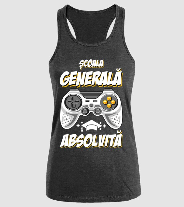Gameri şcoală școală generală model negru pe tricou
