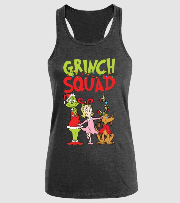 Grinch Squad model negru pe tricou