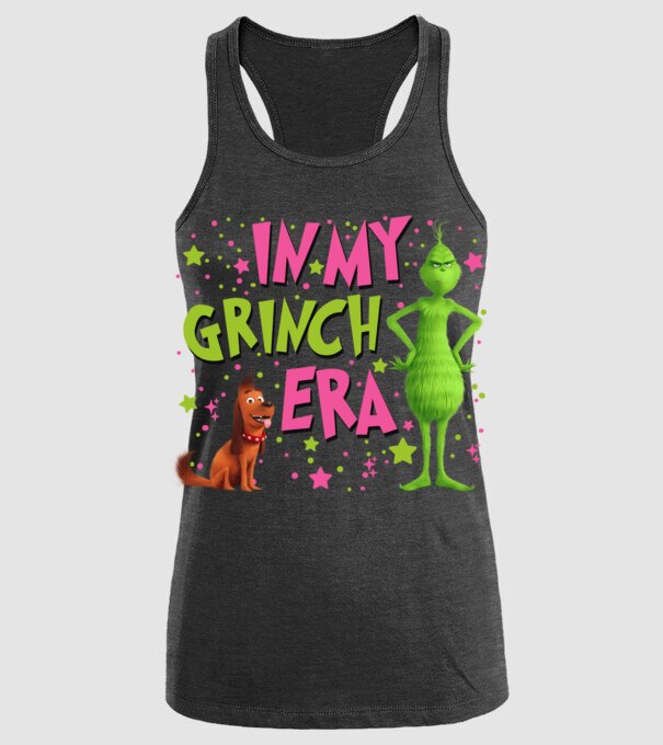 In my Grinch era model negru pe tricou