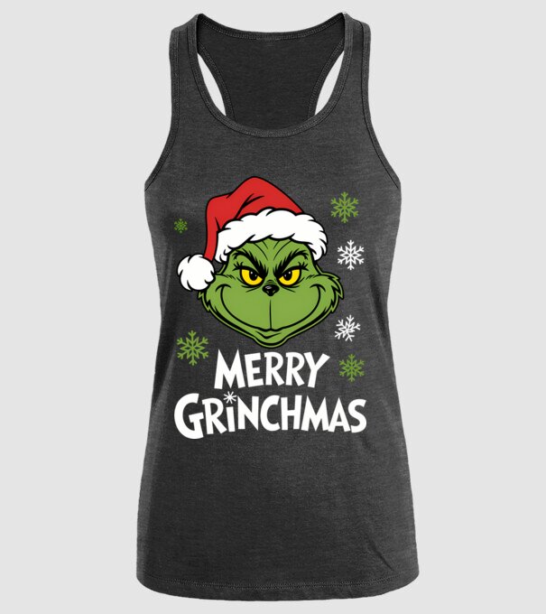 Merry Grinchmas Negru model negru pe tricou
