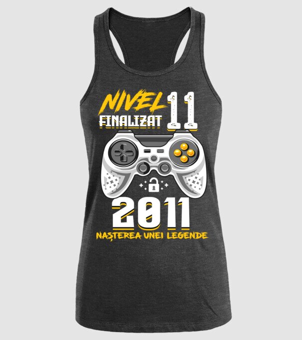 Nivel 11 finalizat. 2011 nașterea unei legende model negru pe tricou