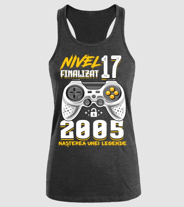 Nivel 17 finalizat. 2005 nașterea unei legende model negru pe tricou