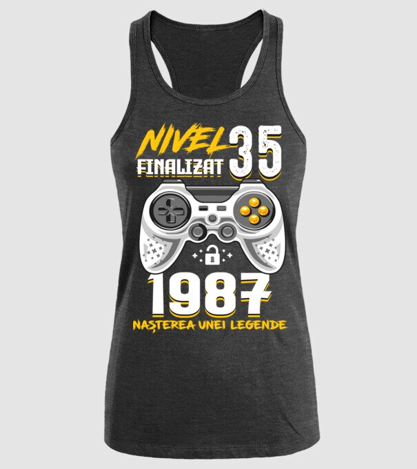 Nivel 35 finalizat. 1987 nașterea unei legende model negru pe tricou