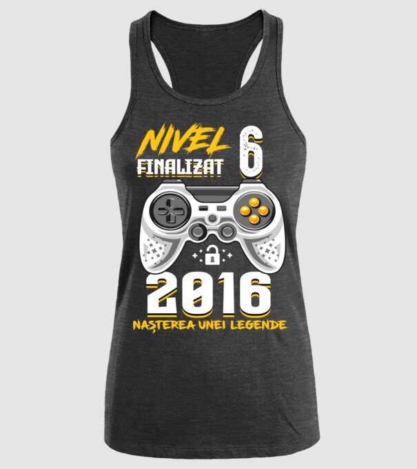 Nivel 6 finalizat. 2016 nașterea unei legende model negru pe tricou