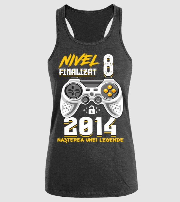 Nivel 8 finalizat. 2014 nașterea unei legende model negru pe tricou