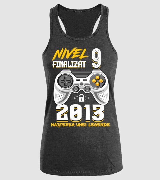 Nivel 9 finalizat. 2013 nașterea unei legende model negru pe tricou