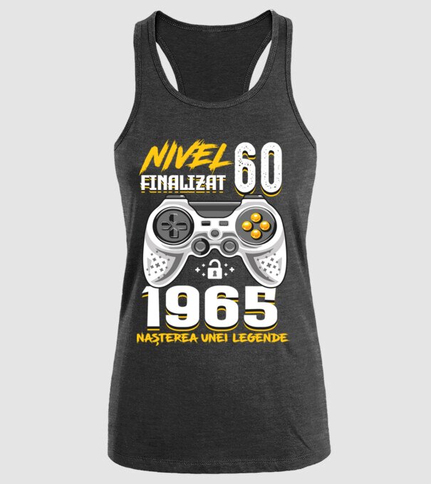 Nivel Finalizat 60 1965 model negru pe tricou