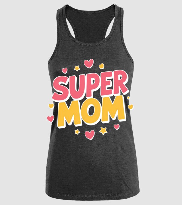 Super Mom Negru model negru pe tricou
