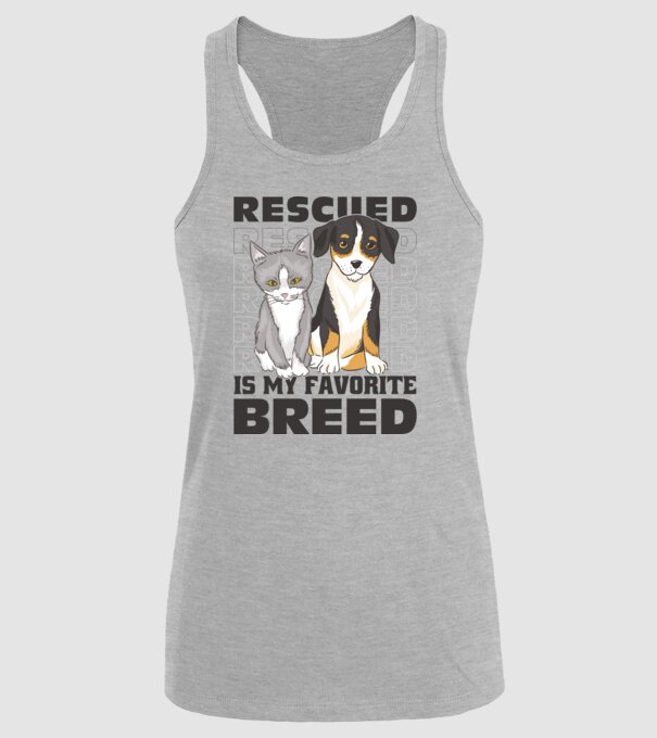 Rasa mea preferată este cea adoptată model gri pe tricou