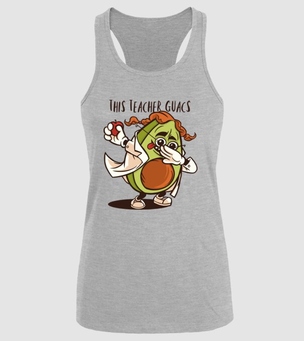Profesor Avocado DAB model gri pe tricou