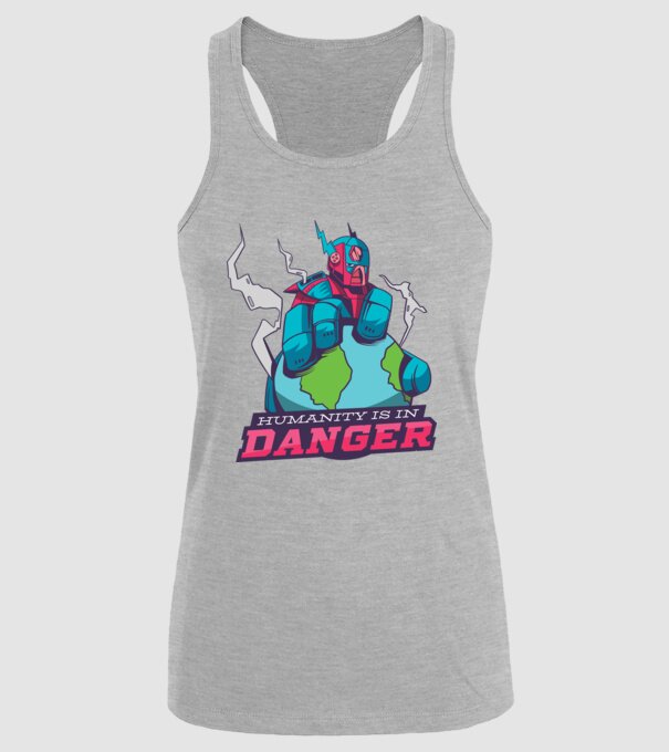Omenirea în pericol model gri pe tricou