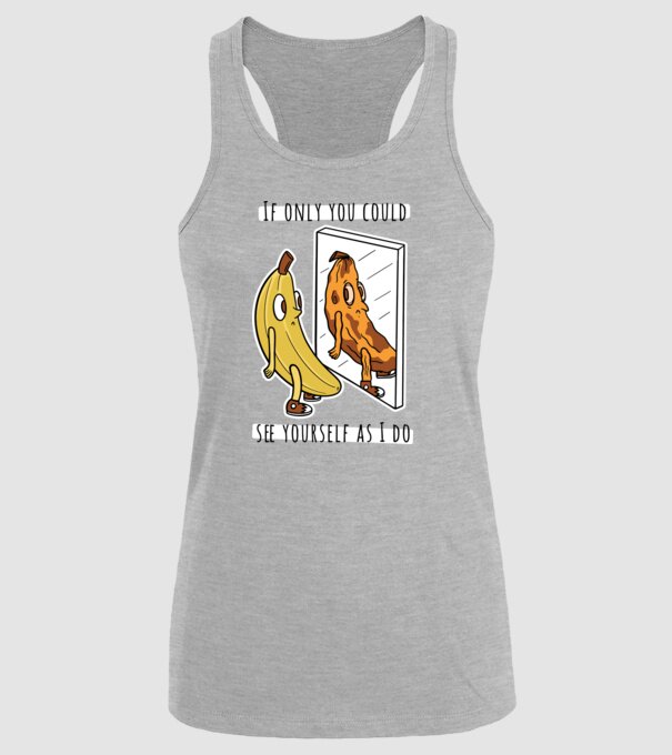 Oglindă Banană model gri pe tricou