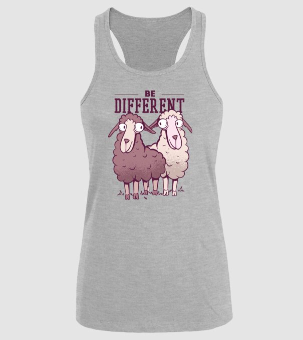 Be different - Fii diferit model gri pe tricou