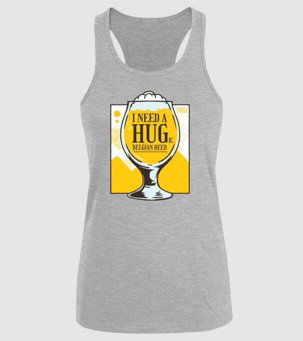 Bere belgiană model gri pe tricou