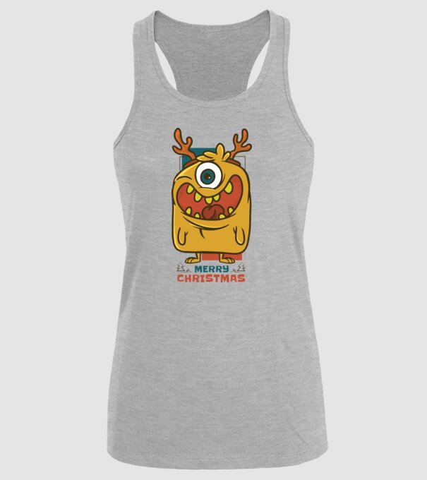 Crăciun Fericit Monstru model gri pe tricou