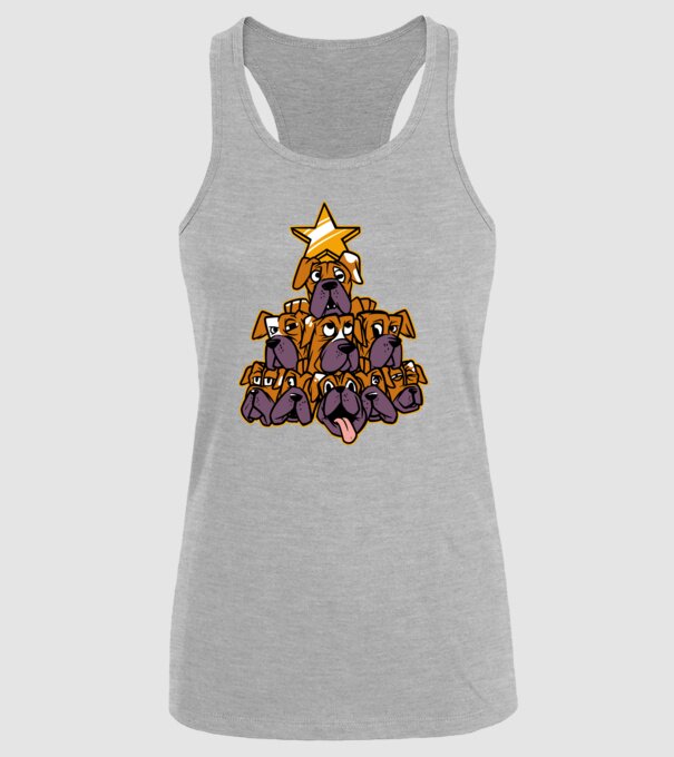 Pom de Crăciun Boxer model gri pe tricou