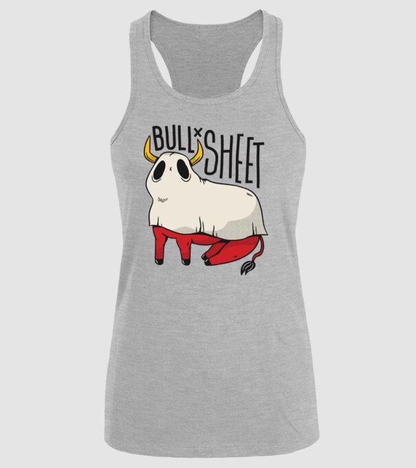 Bull sheet model gri pe tricou