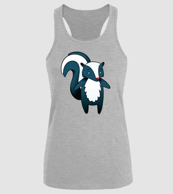 Bursuc puturos model gri pe tricou