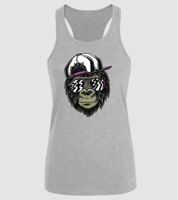 Cool Monkey model gri pe tricou