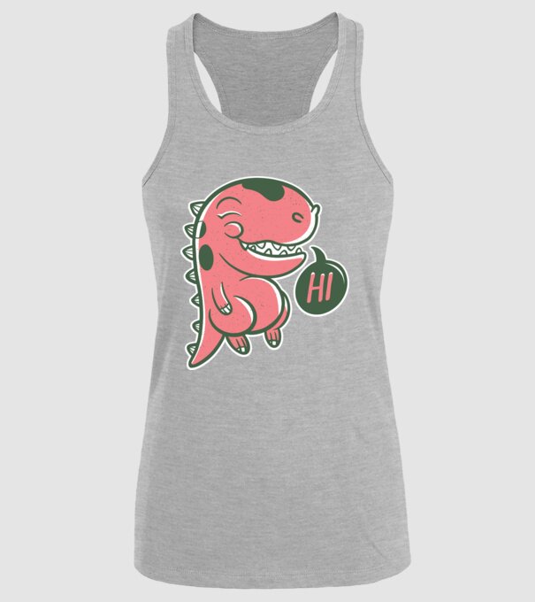 Dinozaur drăguț model gri pe tricou