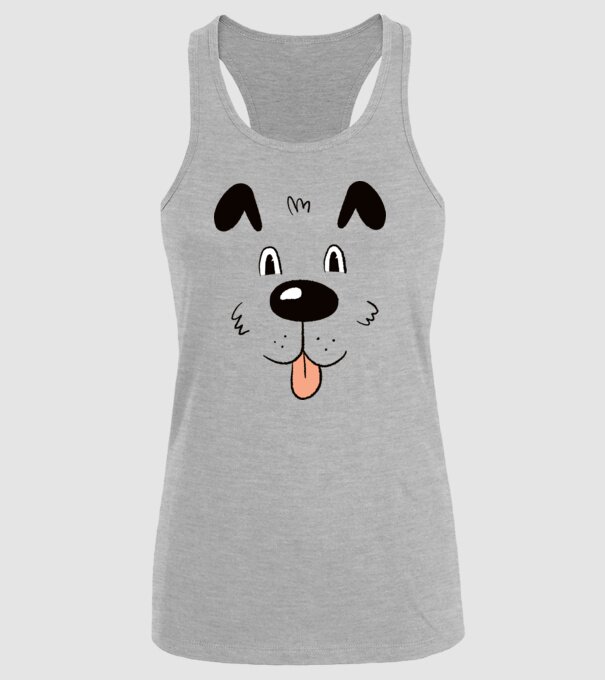 Cap Câine drăguț model gri pe tricou