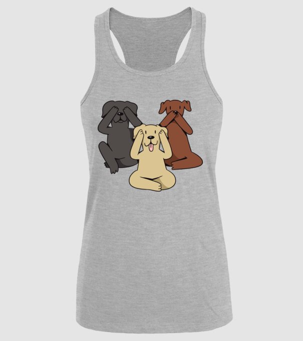 Câini drăguți model gri pe tricou