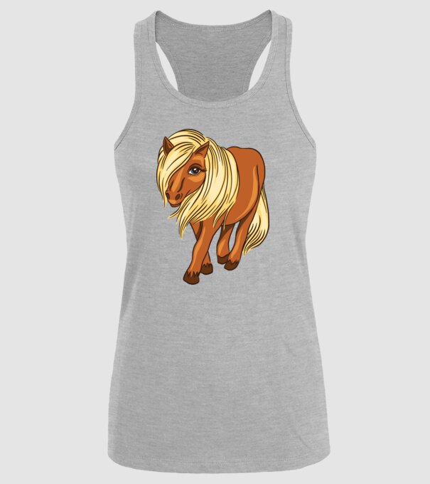 Ponei drăguț model gri pe tricou
