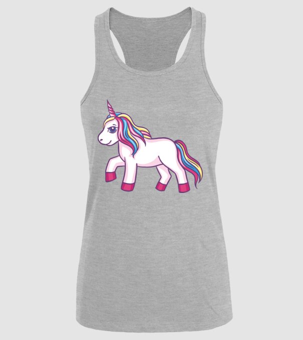 Unicorn drăguț model gri pe tricou