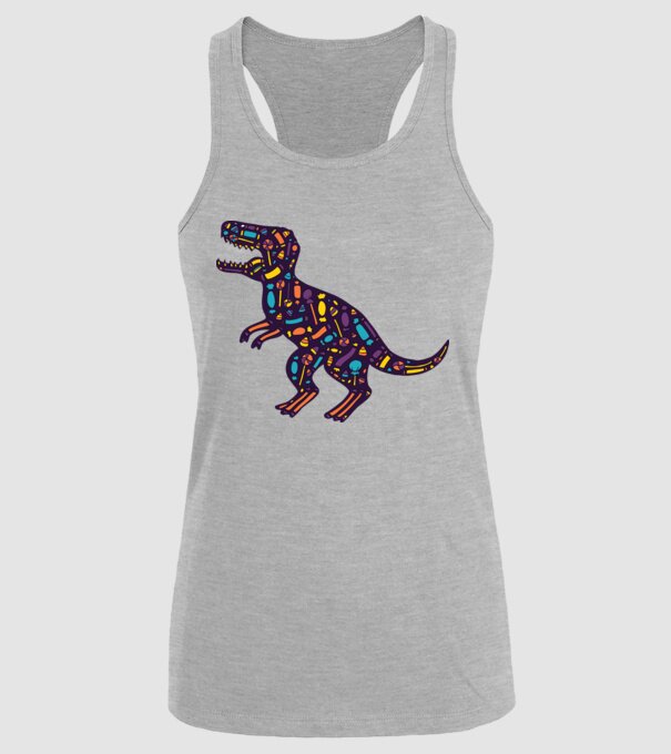 Dino bomboane model gri pe tricou