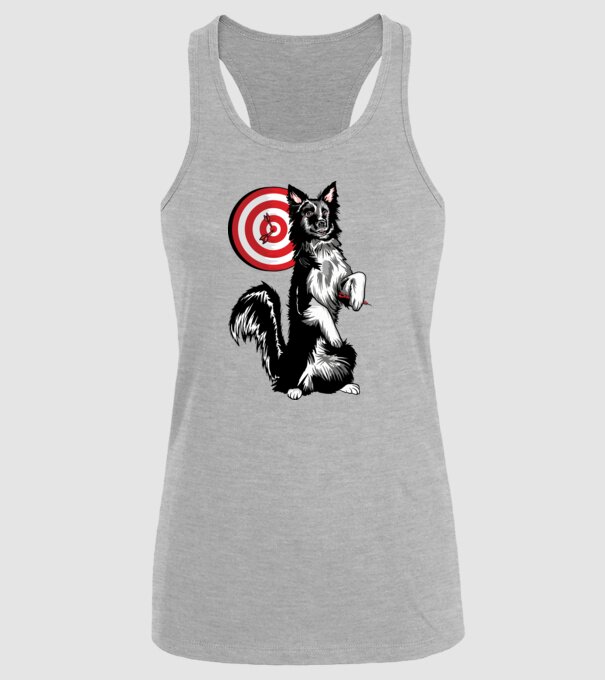 Câine cu Darts model gri pe tricou