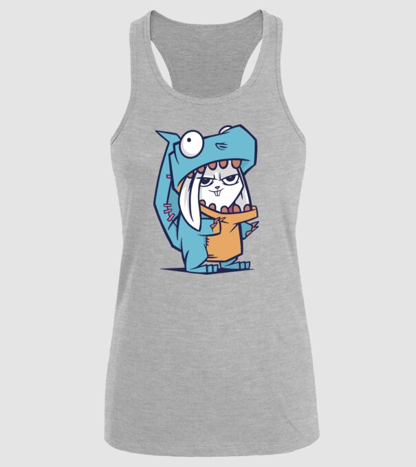 Costum de dinozaur model gri pe tricou