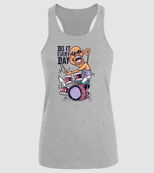 Bate tobele în fiecare zi model gri pe tricou