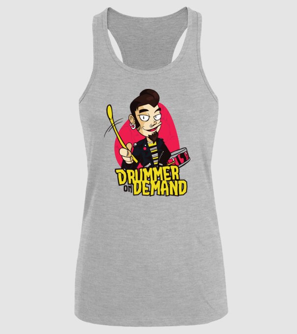 Baterist model gri pe tricou