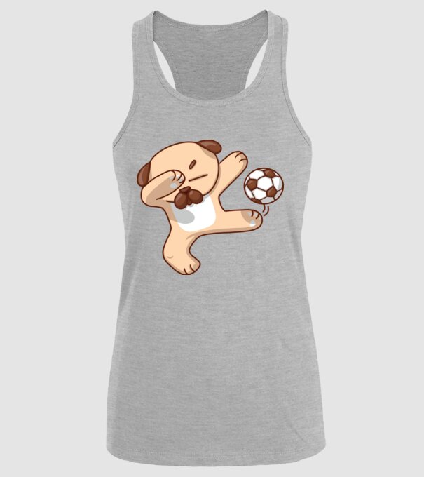 Cățel fotbalist DAB model gri pe tricou