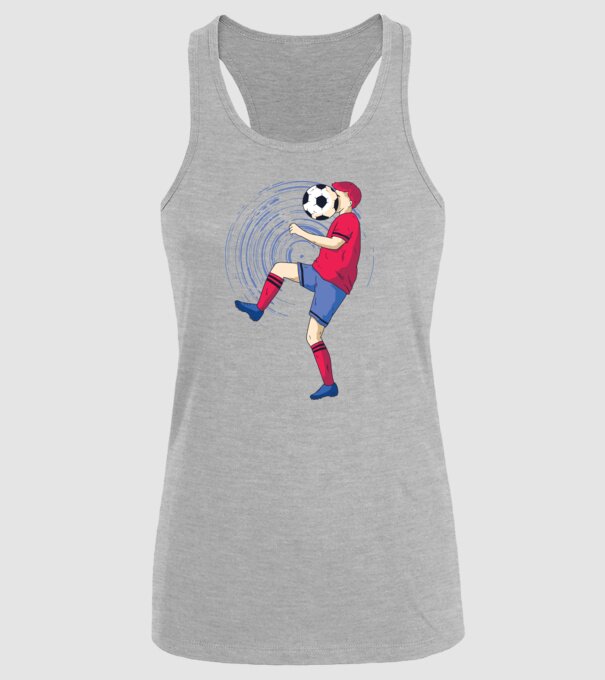 Fotbalist model gri pe tricou