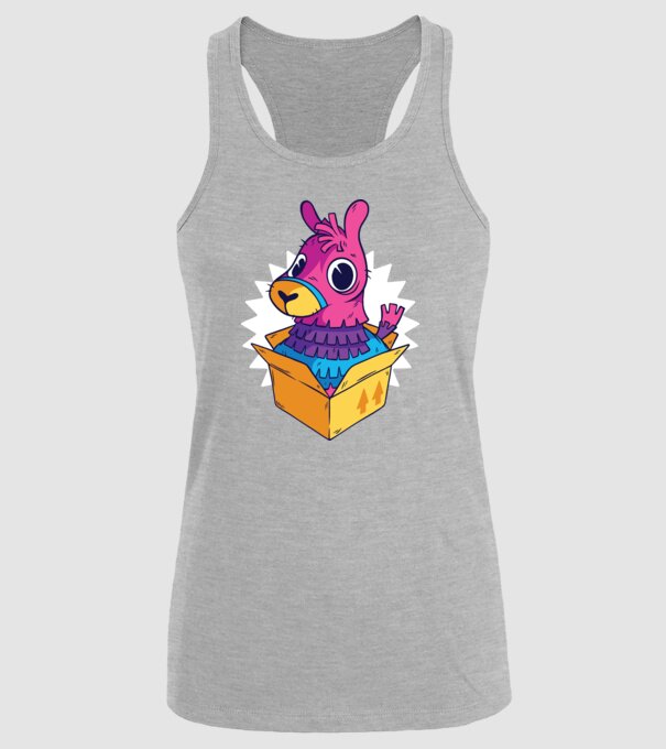 Fortnite Llama model gri pe tricou