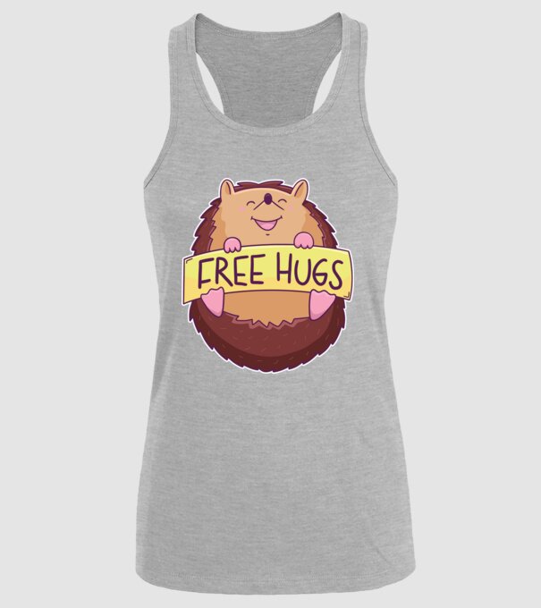 Free Hugs Arici model gri pe tricou