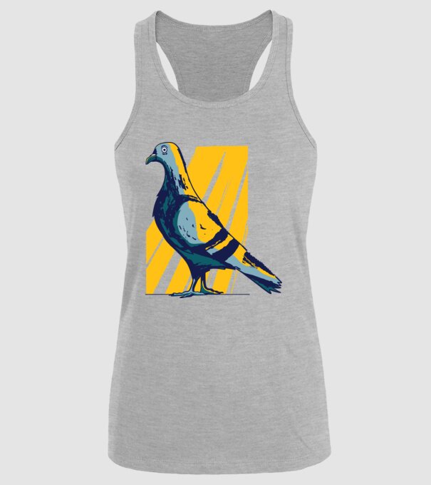 Porumbel model gri pe tricou