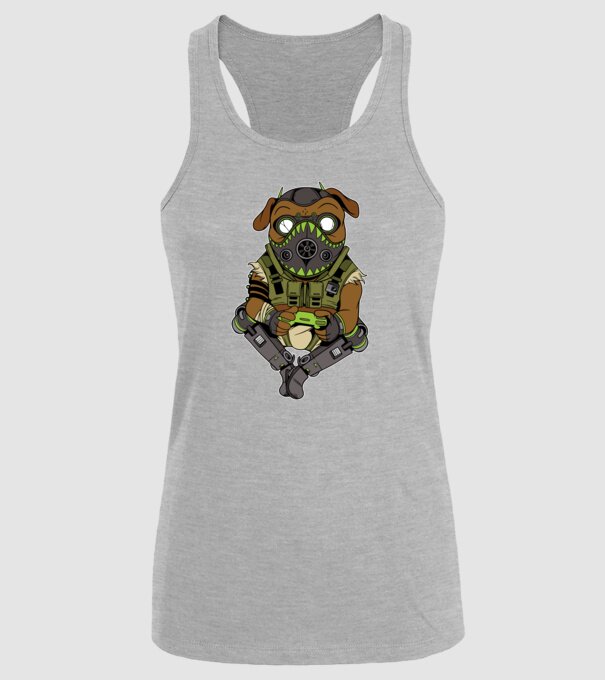 Mops Gamer model gri pe tricou