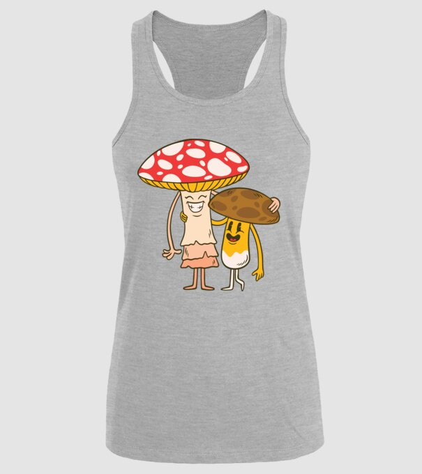 Familie Ciuperci model gri pe tricou