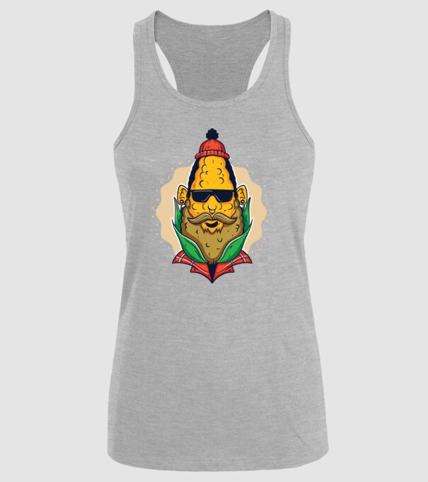 Hipster porumb model gri pe tricou