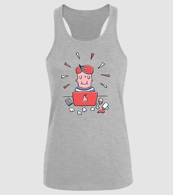 Imagine Home Office model gri pe tricou