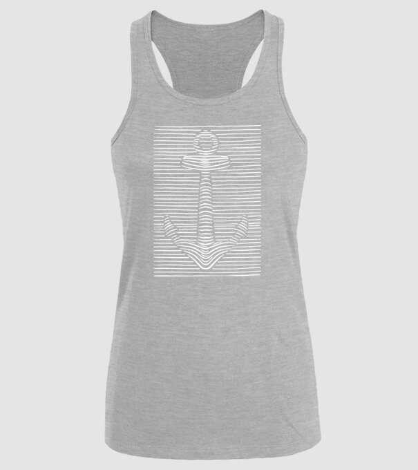 Linii Ancoră model gri pe tricou