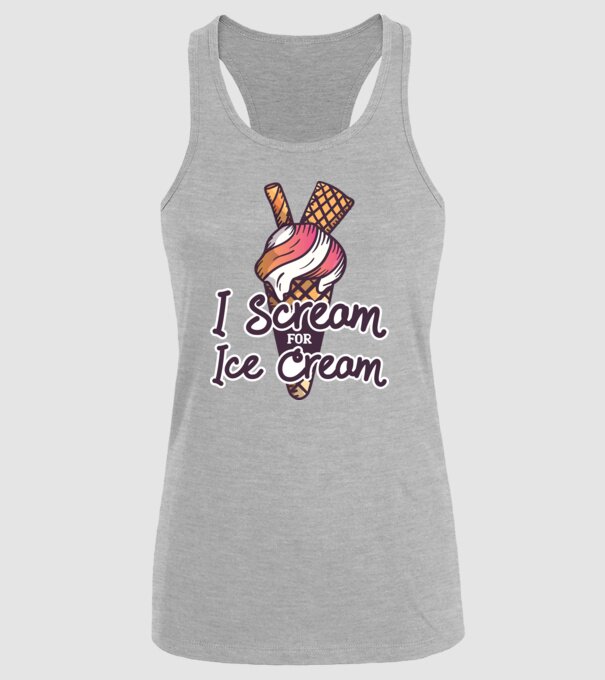 I Scream for Ice Cream model gri pe tricou