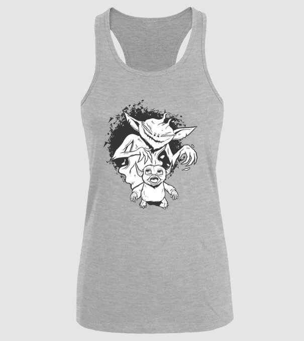 Umbră înfricoșătoare model gri pe tricou