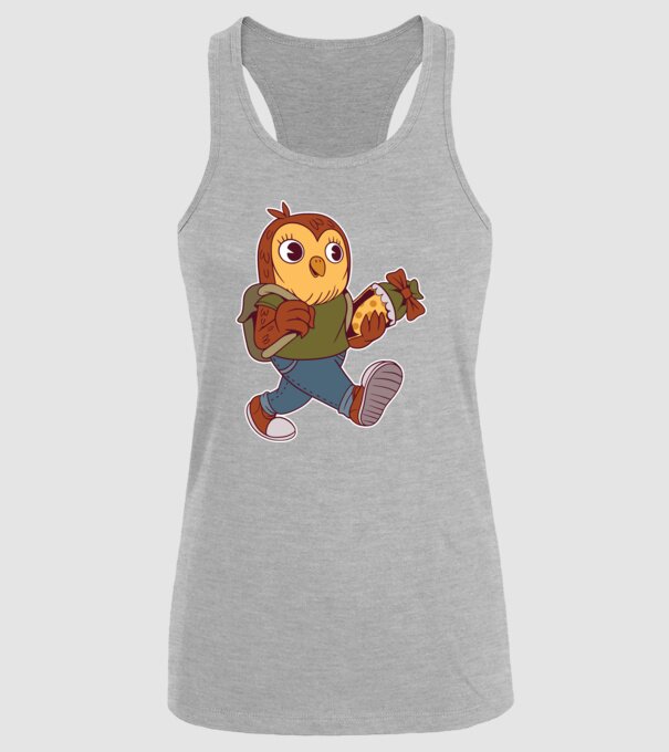 Bufniță școlar model gri pe tricou